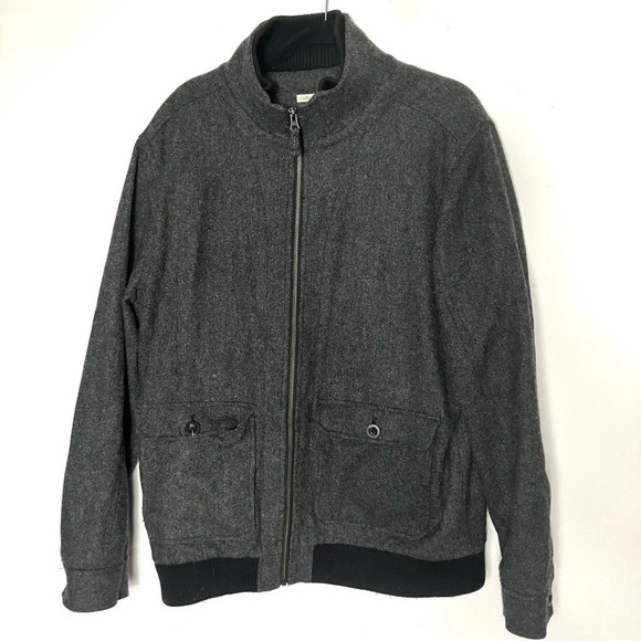 Carbon 2 Cobalt Full Zip Wool Bomber Jacket XL - Picture 1 of 4